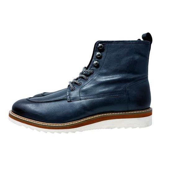 Vintage Foundry Co New Jimara Leather Boots Navy Blue Size 9.5 - Picture 4 of 10